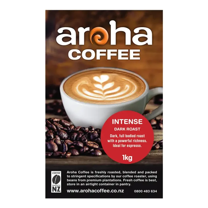 Aroha Coffee Intense Bean - 1kg