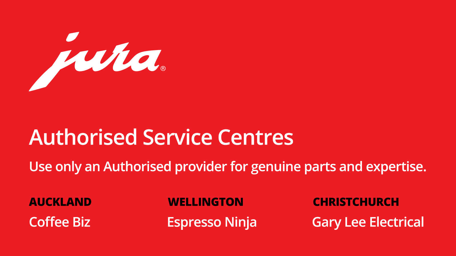 jura authorised service centres